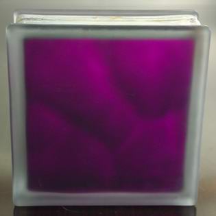 Bloque de vidrio de rosa ácido interno